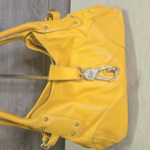Dooney & Bourke Golden Yellow Pebble Leather Handbag - Picture 2 of 13